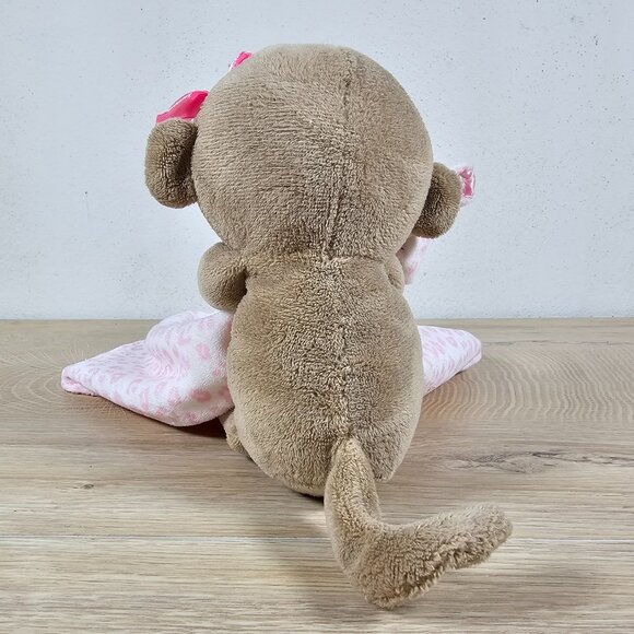 Carters Child of Mine Monkey Lovey Baby Plush Pink Leopard Print I Love Mommy - Picture 6 of 9